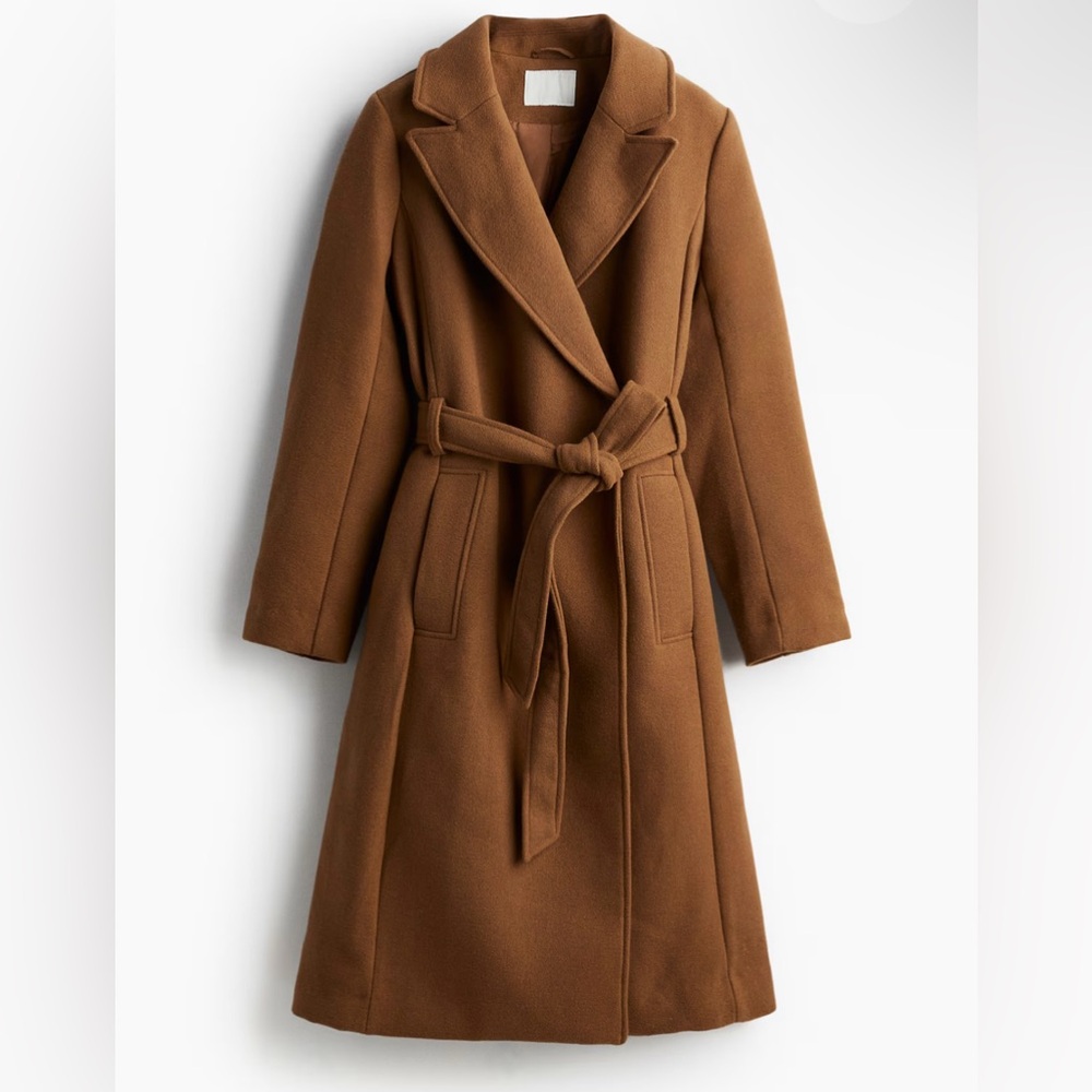 Tie belt coat